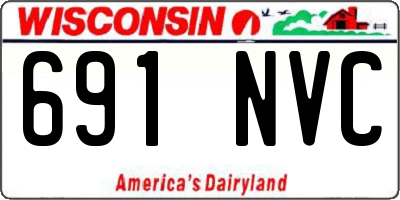 WI license plate 691NVC