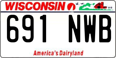 WI license plate 691NWB