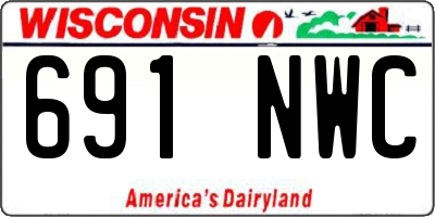 WI license plate 691NWC