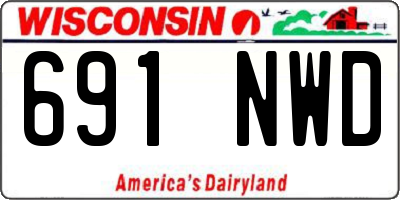 WI license plate 691NWD