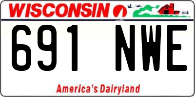 WI license plate 691NWE