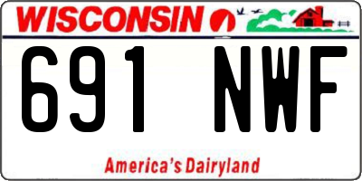 WI license plate 691NWF