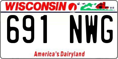 WI license plate 691NWG