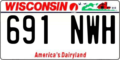 WI license plate 691NWH