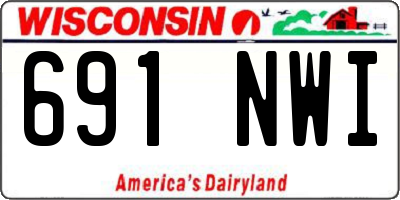 WI license plate 691NWI
