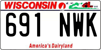 WI license plate 691NWK