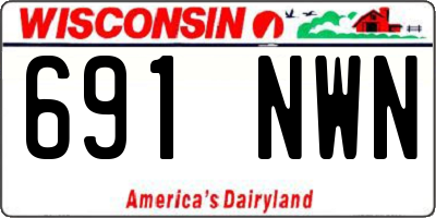 WI license plate 691NWN