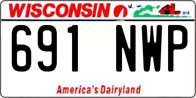 WI license plate 691NWP