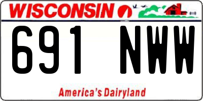 WI license plate 691NWW