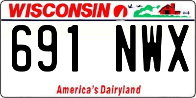 WI license plate 691NWX