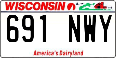 WI license plate 691NWY