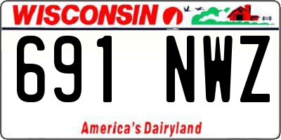 WI license plate 691NWZ