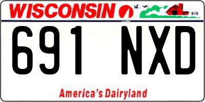 WI license plate 691NXD