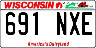 WI license plate 691NXE