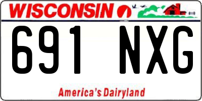 WI license plate 691NXG