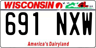 WI license plate 691NXW
