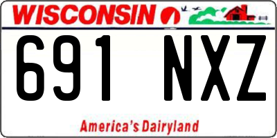 WI license plate 691NXZ
