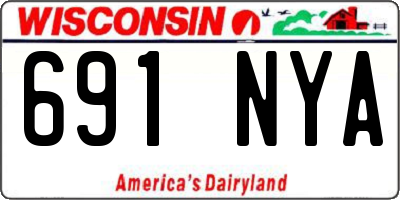 WI license plate 691NYA