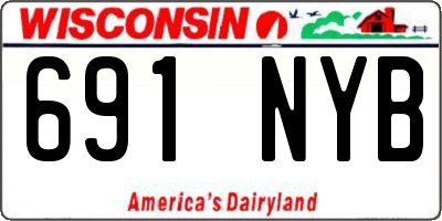 WI license plate 691NYB