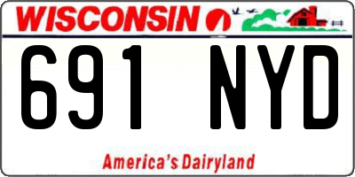 WI license plate 691NYD