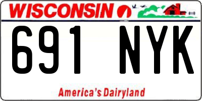 WI license plate 691NYK