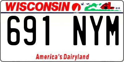 WI license plate 691NYM