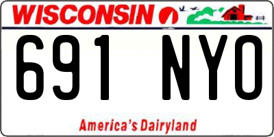 WI license plate 691NYO