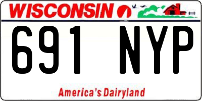 WI license plate 691NYP
