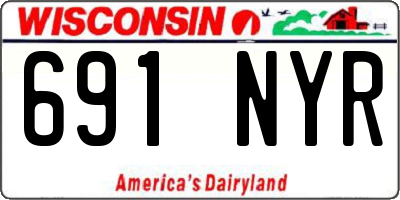 WI license plate 691NYR