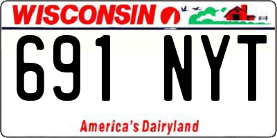 WI license plate 691NYT