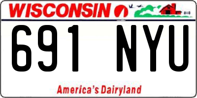 WI license plate 691NYU