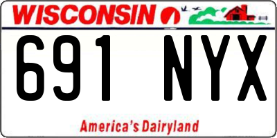 WI license plate 691NYX