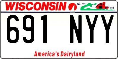 WI license plate 691NYY