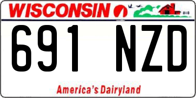 WI license plate 691NZD