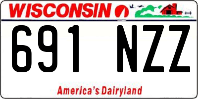 WI license plate 691NZZ