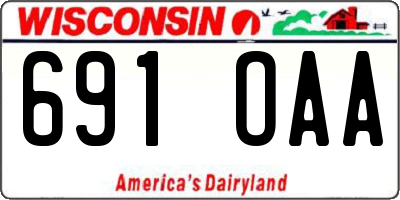 WI license plate 691OAA