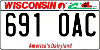 WI license plate 691OAC