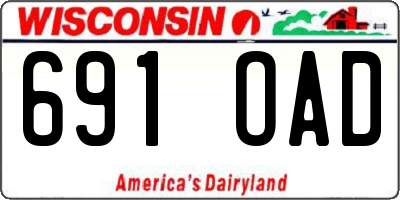 WI license plate 691OAD