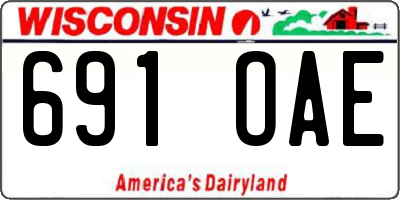 WI license plate 691OAE