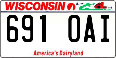 WI license plate 691OAI