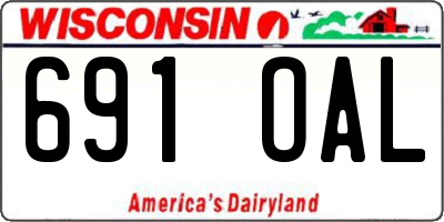WI license plate 691OAL