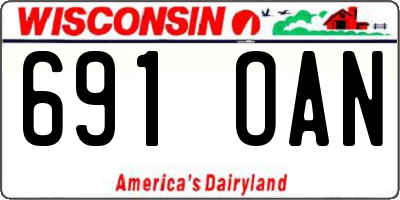 WI license plate 691OAN