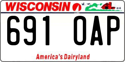WI license plate 691OAP