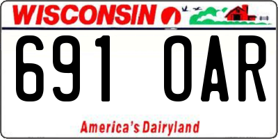 WI license plate 691OAR