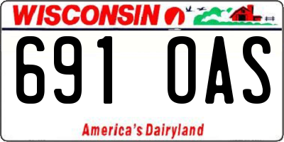 WI license plate 691OAS