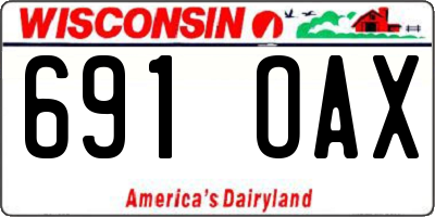 WI license plate 691OAX