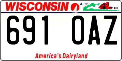 WI license plate 691OAZ