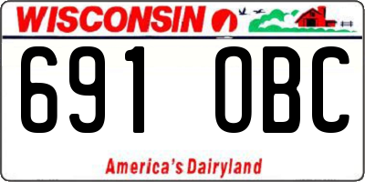 WI license plate 691OBC