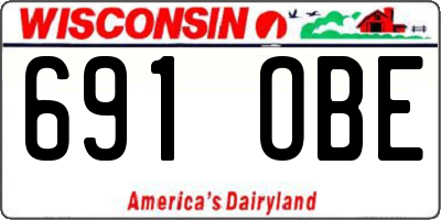 WI license plate 691OBE