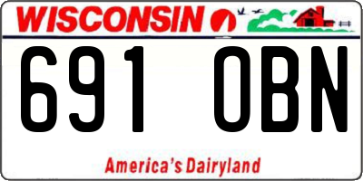 WI license plate 691OBN